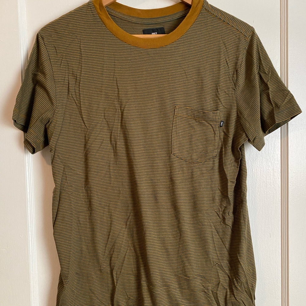 Obey Striped Pocket T-shirt